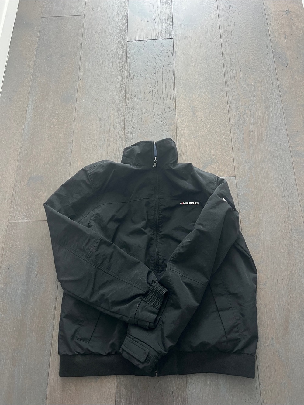 Tommy Hilfiger Black Full-Zip Windbreaker